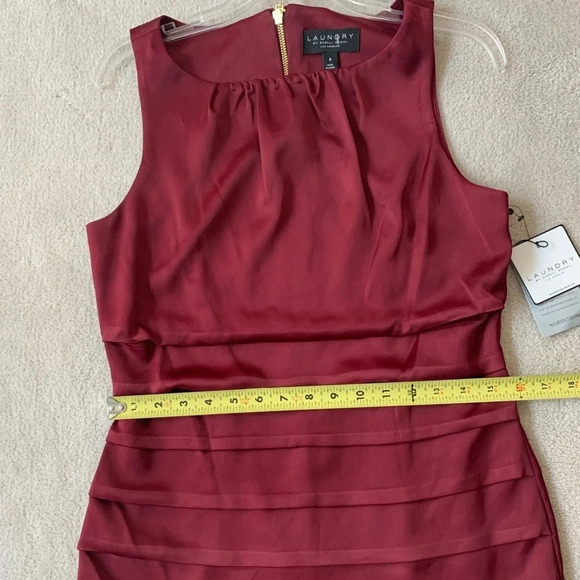 Nwt LAUNDRY by Shelli Segal tiered sleeveless  shift dress, 8 - Picture 11 of 15